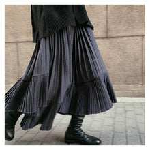 Load image into Gallery viewer, UZ Wholesale Store - Irregular High-Waisted Pleated Maxi Skirt