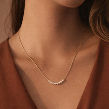 Load image into Gallery viewer, Mia Accessories - 18K Gold PVD Plated Waterproof Stainless Steel Pearl Necklace - 6776