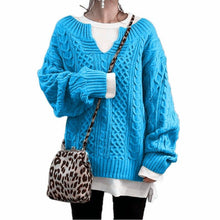 Load image into Gallery viewer, EmberLoom - Women Cable Knit Sweater Casual Ribbed Pattern Knit Top