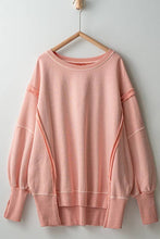 Load image into Gallery viewer, ORGANIC PIGMENT WASHED SWEATSHIRT TOP : TOMATO CREAM / S-2/M-2/L-2