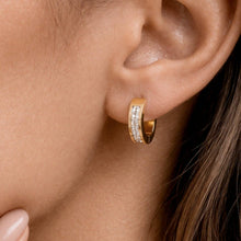 Load image into Gallery viewer, Mia Accessories - 18K Gold Plated Waterproof Stainless Steel Hoop Earrings - 7112