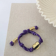 Load image into Gallery viewer, Pretty Simple - Knotty Cord Heart Bracelet - WATERPROOF