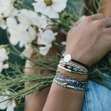 Load image into Gallery viewer, K'lani hair tie bracelets - "Flourish" Natural Butterfly Hair Tie Bracelets