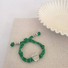 Load image into Gallery viewer, Pretty Simple - Knotty Cord Heart Bracelet - WATERPROOF