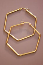 Load image into Gallery viewer, Mia Accessories - 18K Gold Plated Waterproof Stainless Steel Hoop Earrings - 7151