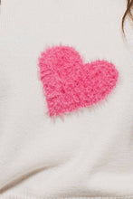 Load image into Gallery viewer, Urban Daizy - Heart of Fuzz Knit Crewneck Sweater