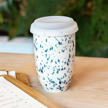 Load image into Gallery viewer, Nova Ceramics Travel Mugs - Orchid Ceramic Travel Mug – 12oz with Lid & Sleeve