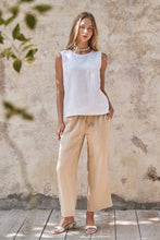 Load image into Gallery viewer, Urban Daizy - Linen Wide-Leg Drawstring Pants
