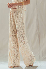 Load image into Gallery viewer, Urban Daizy - Natural Crochet Wide-Leg Pants