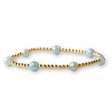 Load image into Gallery viewer, Lenny & Eva - Gilded Gold Beaded Bracelets-Dot, Amazonite