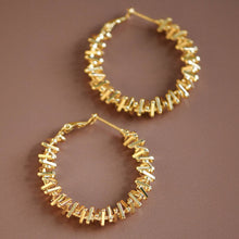 Load image into Gallery viewer, Mia Accessories - 18K Gold PVD Plated Waterproof Stainless Steel Hoop Earrings - 7460