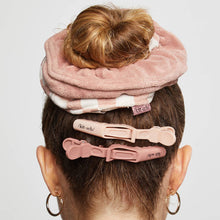Load image into Gallery viewer, Microfiber Quick-Dry Towel Scrunchie 2PC- Terracotta Checker