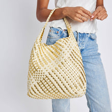 Load image into Gallery viewer, Moda Luxe - Ellery Mixed Material Woven Hobo