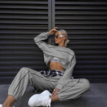 Load image into Gallery viewer, EmberLoom - Casual Sporty Striped Jogger Pants Two-Piece Set