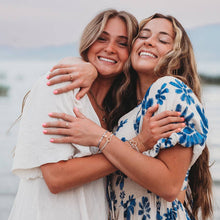 Load image into Gallery viewer, K'lani hair tie bracelets - "Sisters" Gold & Pearl Shareable Hair Tie Bracelet Set
