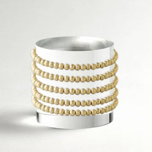 Load image into Gallery viewer, Lenny & Eva - Gold Beaded Bracelets-4mm, Textured, Stretch, Long Wear