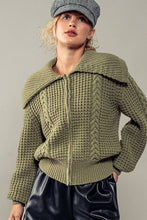 Load image into Gallery viewer, Nautical Knit Zip Up Jacket: RUST / S-2/M-2/L-2