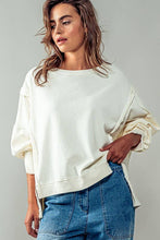 Load image into Gallery viewer, ORGANIC PIGMENT WASHED SWEATSHIRT TOP: CHARCOAL / S-2/M-2/L-2