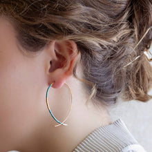 Load image into Gallery viewer, Lenny & Eva - Norah Earrings-Turquoise | Beaded Threader Hoops