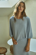 Load image into Gallery viewer, By Together - L4646 | Knit Sweater Boxy Short Sleeve Top