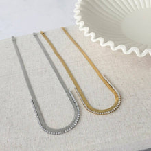 Load image into Gallery viewer, Pretty Simple - Herringbone Tennis Necklace - WATERPROOF