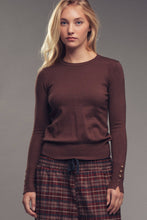 Load image into Gallery viewer, Urban Daizy - Polished Button Cuff Slim Knit Top