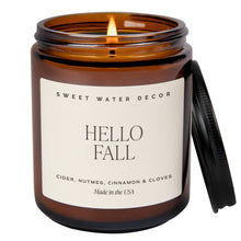 Load image into Gallery viewer, Sweet Water Decor - Hello Fall 9 oz Soy Candle - Fall Decor & Gifts