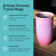 Load image into Gallery viewer, Nova Ceramics Travel Mugs - Astral Bloom Ceramic Travel Mug – 16oz Reusable Cup