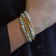 Load image into Gallery viewer, Lenny & Eva - Gilded Gold Beaded Bracelets-Row, Amazonite