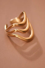 Load image into Gallery viewer, Mia Accessories - 18K Gold Plated Waterproof Stainless Steel Ring - 7855