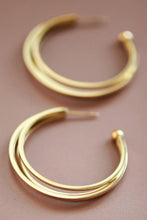 Load image into Gallery viewer, Mia Accessories - 18K Gold PVD Plated Waterproof Stainless Steel Hoop Earrings - 7132