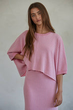 Load image into Gallery viewer, By Together - L4646 | Knit Sweater Boxy Short Sleeve Top