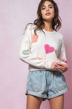 Load image into Gallery viewer, Urban Daizy - Heart of Fuzz Knit Crewneck Sweater