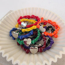 Load image into Gallery viewer, Pretty Simple - Knotty Cord Heart Bracelet - WATERPROOF