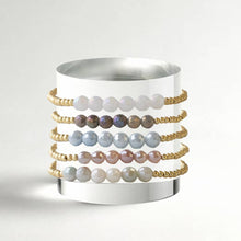 Load image into Gallery viewer, Lenny & Eva - Gilded Gold Beaded Bracelets-Row, Amazonite