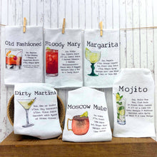 Load image into Gallery viewer, Driftless Studios - Dirty Martini Cocktail Bar Towel - Driftless Tea Towels