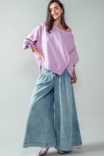 Load image into Gallery viewer, ORGANIC PIGMENT WASHED SWEATSHIRT TOP: CHARCOAL / S-2/M-2/L-2