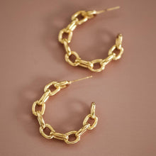Load image into Gallery viewer, Mia Accessories - 18K Gold Plated Waterproof Stainless Steel Hoop Earrings - 7374