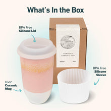 Load image into Gallery viewer, Nova Ceramics Travel Mugs - Afterglow Cup 16oz (Includes Lid & Band)