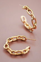 Load image into Gallery viewer, Mia Accessories - 18K Gold Plated Waterproof Stainless Steel Hoop Earrings - 7374