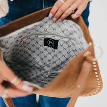 Load image into Gallery viewer, Pretty Simple - Rosalie Rivet Suede Hobo Bag
