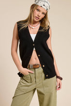 Load image into Gallery viewer, Mimosa - Buttoned V Neck Knit Sweater Vest