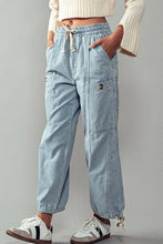 Load image into Gallery viewer, Urban Flex Cargo Pants: DENIM STRIPE / S-2/M-2/L-2