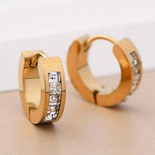 Load image into Gallery viewer, Mia Accessories - 18K Gold Plated Waterproof Stainless Steel Hoop Earrings - 7112