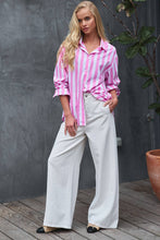 Load image into Gallery viewer, Urban Daizy - Oversized Stripe Button Down Collared Shirt