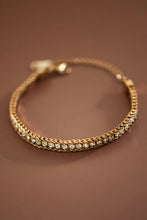 Load image into Gallery viewer, Mia Accessories - 18K Gold PVD Plated Stainless Steel Crystal Chain Bracelet - 7646