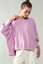 Load image into Gallery viewer, ORGANIC PIGMENT WASHED SWEATSHIRT TOP: CHARCOAL / S-2/M-2/L-2