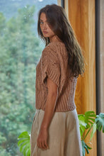 Load image into Gallery viewer, By Together - W1124 | Knit Sweater Crochet Round Neck Short Sleeve Top