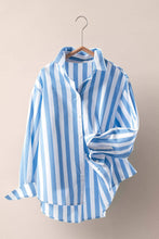 Load image into Gallery viewer, Urban Daizy - Oversized Stripe Button Down Collared Shirt