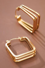 Load image into Gallery viewer, Mia Accessories - 18K Gold Plated Waterproof Stainless Steel Hoop Earrings - 7100